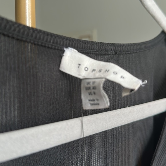 Top shop black long sleeve key hole dress with bow size 8 - Picture 5 of 5